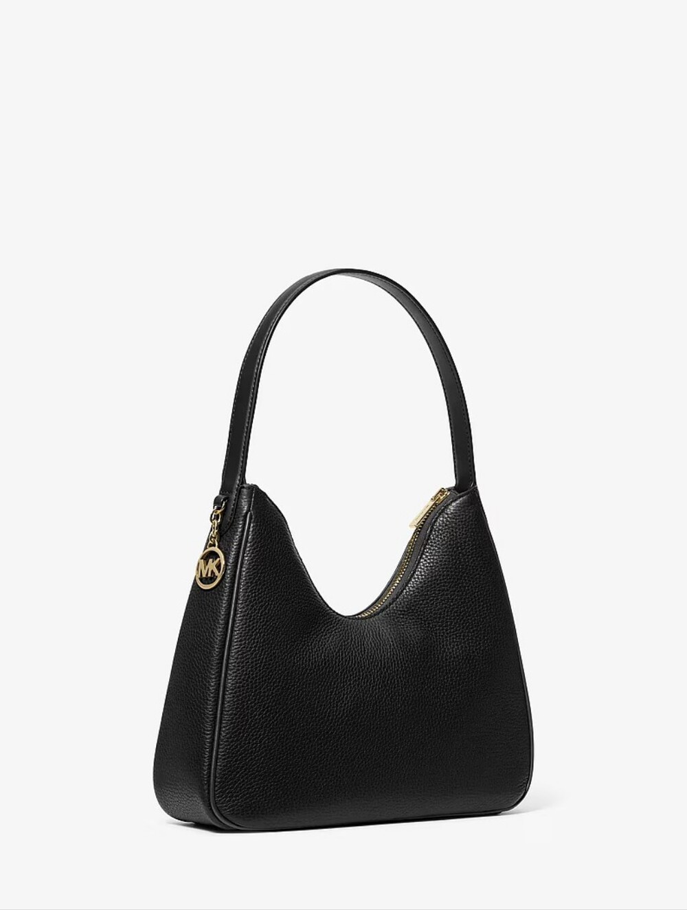 Michael Kors Nayla Black Small Pebbled Leather Hobo Shoulder Bag